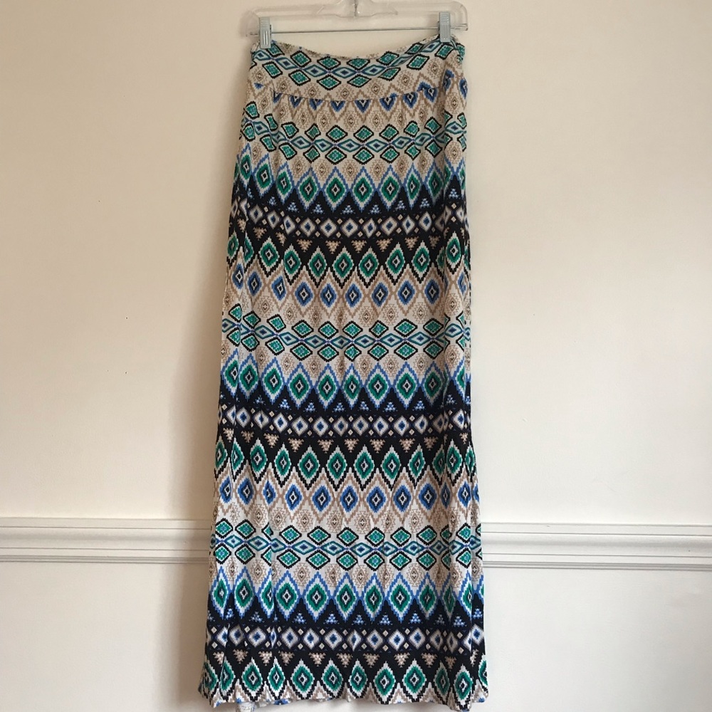 EUC multi colored maxi skirt